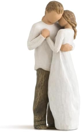 Willow Tree You and Me (Darker Skin), Sculpted Hand-Painted Figure | Cast from a Susan Lordi Original Carving, Expression of Love and Caring, Display on Shelf, Table or Mantel, Fitted Gift Box