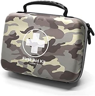Compact First Aid Kit (228pcs) Designed for Family Emergency Care. Waterproof EVA Case and Bag is Ideal for The Car, Home, Boat, School, Camping, Hiking, Office, Sports. Protect Your Loved Ones. Red