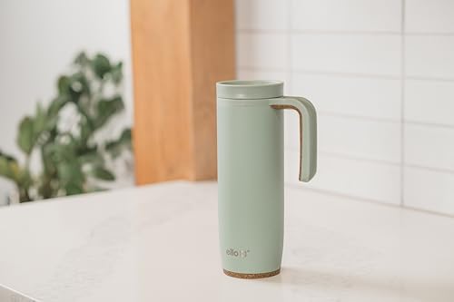 Ello Magnet 18oz Insulated Stainless Steel Travel Mug with Handle, Poseidon
