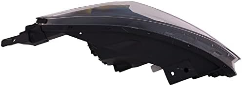Headlight CAPA Certified Left Driver Compatible with 2018-2023 KIA Rio 5 Sedan and Hatchback