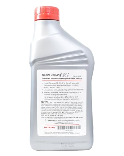 Honda Genuine Automatic Transmission Fluid ATF DW-1 – 6 Pack (1 Quart Bottles)