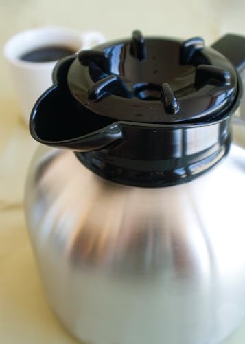 Service Ideas Brew N' Pour Carafe, Dial/Timer Lid, 64.2oz, Vacuum Insulated
