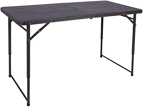 REDCAMP 34" Square Folding Card Table with Resin Top, Portable Fold in Half Small Card Tables with Collapsible Legs for Adults Indoor Outdoor Use