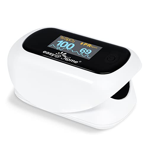 easy@Home Fingertip Pulse Oximeter - SpO2 & Heart Rate Monitor EHP035