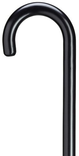 Unisex Wooden Crook Cane – Classic Round Nose Walking Stick for Men & Women, 36" Black Hardwood Cane Inspired by House MD, Elegant Gift