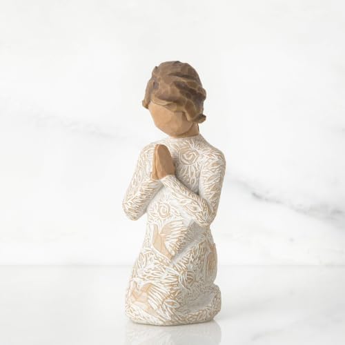 Willow Tree Quietly, Sculpted Hand-Painted Figure | Cast from a Susan Lordi Original Carving, Gift Offering Comfort, Peace, Support and Inner Strength, Includes Enclosure Card