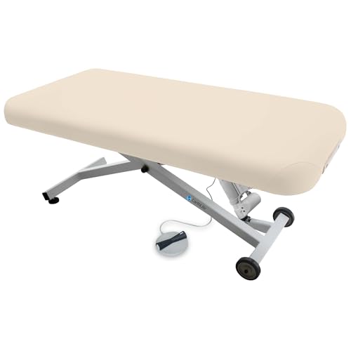 EarthLite Ellora Electric Lift Massage Table, Flat Table Top, Made in USA, 32" x 73, Black