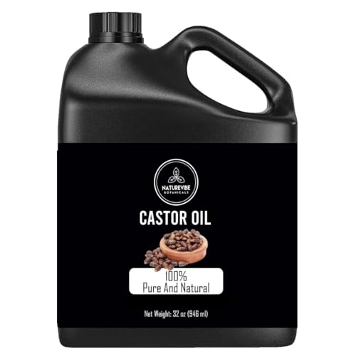 Naturevibe Botanicals Castor Oil 32 oz 100% Pure Cold-Pressed & Hexane-Free | Natural Hair, Skin & Lash Oil | Vegan, Non-GMO | Great for Hair Growth