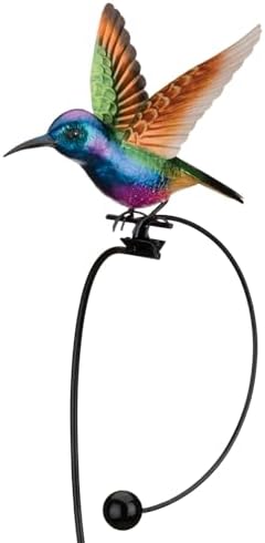 Regal Art & Gift Rocker Hummingbird Garden Stake, Kinetic Metal Yard Art