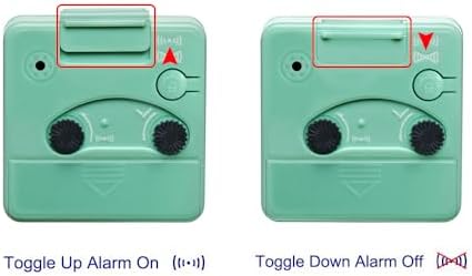 Peakeep Ultra Small, Battery Travel Alarm Clock with Snooze and Light | Silent No Ticking Analog Quartz Clock (Aquamarine)