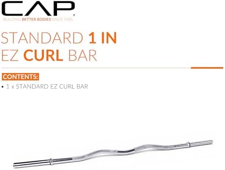 Cap Barbell 47-Inch Standard Solid E-Z Curl Bar