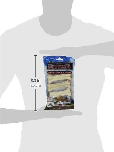 Loving Pets Pure Buffalo 4-Inch Pressed Bully Bone Dog Treat, 5-Pack