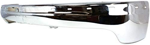Front Bumper Chrome Steel + Upper Cover Primed + Lower Valance For 1999-2002 Chevy Silverado 1500/2000-2006 Chevrolet Tahoe Suburban 1500 Direct
