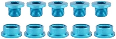 Origin8 Single-Ring Chainring Bolts, Alloy, Blue | bike-chainrings-and-accessories