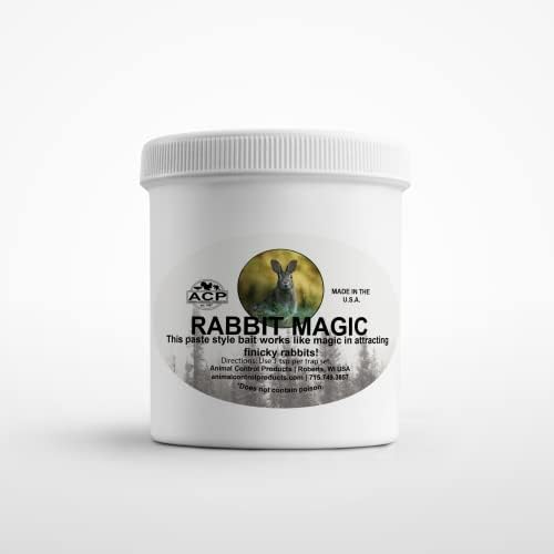 Barons Rabbit Magic Premium Paste Bait 8 Oz | Sweet Scented & Highly Attractive Lure to Get Rid of Wild Rabbits | Outdoor Garden Farm Yard Use | 48