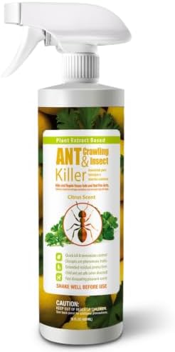 EcoVenger By EcoRaider Ant Killer & Crawling Insect Killer, 16 OZ Ready to Use, Indoor & Outdoor, Kills & Repels, Lasting Prevention, Natural & Non-Toxic Plant Based Formula, Pleasant Citrus Scent