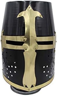 Medieval Warrior Templar Crusader Knights Helmet Wearable for Adult Medieval Costumes