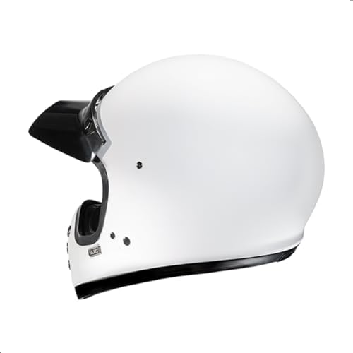 HJC V60 Solid Off-Road Motorcycle Helmet with IS-10 Internal Visor, DOT Approved (Semi Flat Black, X-Small)