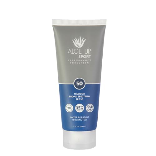 Aloe Up Sport Sunscreen Spray SPF 30, Water Resistant, Non-greasy, 6 oz | Broad-spectrum SPF 30; Water resistant up to 80 min; Non-greasy, With aloe vera gel, fragrance-free