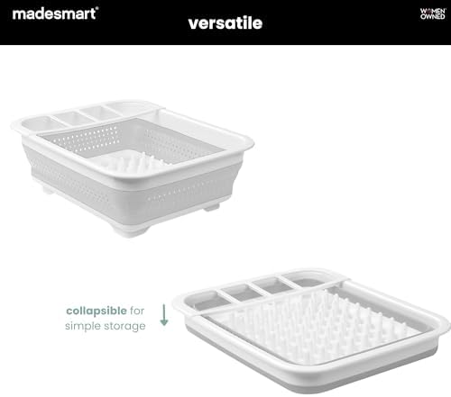 madesmart Sink Collapsible Dish Rack, White