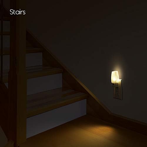 Emotionlite Plug-in Night Light, Dusk to Dawn Sensor, Warm White, 4 Pack | Warm white sensor night light, ideal for nursery, bedroom, bathroom, hallway, stairs & kitchen