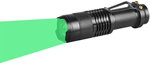 Single Mode Green LED Flashlight, 150 Yard Long Range, High Power, Night Vision, Compact Green Flashlight Torch For Night Observation
