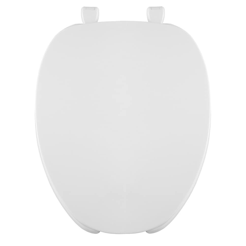 Centoco Toilet Seat Elongated, Residential, Top Mount Plastic Hinge, Black | Plastic, Closed Front, Cover, Made in the USA, 600-407