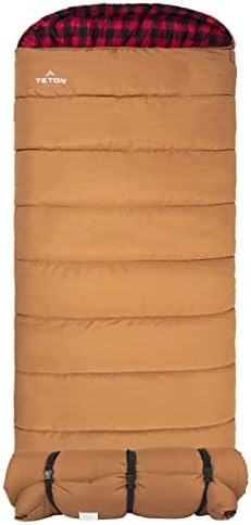 TETON Sports Deer Hunter Sleeping Bag, Warm and Comfortable Camping Sleeping Bag, Teton Tough Canvas Shell for Camping, Hunting, and Cold Weather