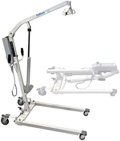 Electric Patient Lift - Rhino Lift with Manual Low Base - with Universal Divided Leg Sling(Large), 450 lb. Weight Capacity.