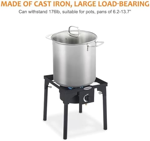 Camplux Camping Stove 2 Burners, Propane Burner 260,000 BTU, Heavy Duty Gas Stoves for Outdoor Cooking
