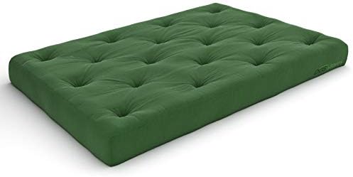 Nirvana Futons Plush, Comfortable 8-Inch Full Futon Mattress, Microfiber Fudge - Made in USA