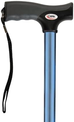 Carex Soft Grip Walking Cane with Strap, Anti-Slip Walking Cane for Easy Maneuvering, Walk Stick for Seniors & Adults with Added Support and Adjustable for Balance, Supports up to 250 lbs