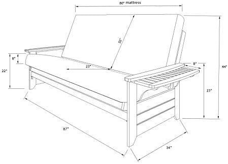 Kodiak Furniture Phoenix Queen Futon Frame