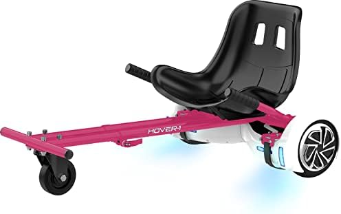 Hover-1 Buggy Hoverboard Attachment - Compatible with Most 6.5" & 8" Electric Hoverboards, Hand-Operated Rear Wheel Control, Adjustable Frame & Straps