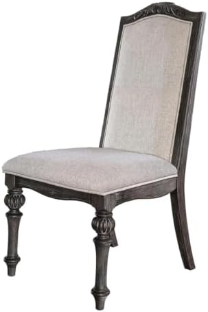 Furniture of America Clyde Fabric Padded Dining Chair in Natural Tone (Set of 2)
