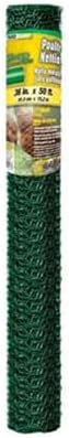 YardGard Galvanized PVC Coating Hexagonal Poultry Netting for Confinement and Support of Animals, Plants, Soil or Compost Materials, Green