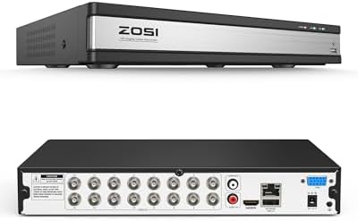 ZOSI H.265+ 16 Channel 3K Lite Security DVR Recorder, Hybrid 4-in-1, NO HDD