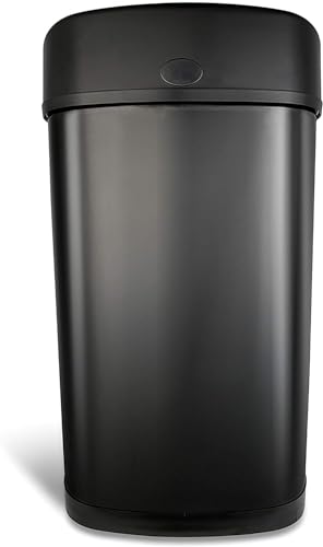 NINESTARS DZT-50-9BK The Original Automatic Motion Sensor Trash Can, 13.2 Gal. / 50 L., Black