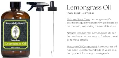 Peppermint Essential Oil 4 oz. with Huge Glass Bottle, Glass Dropper, and Sprayer. Detailed User's Guide E-Book. Skin Care, Garden Care, and Hair Care.