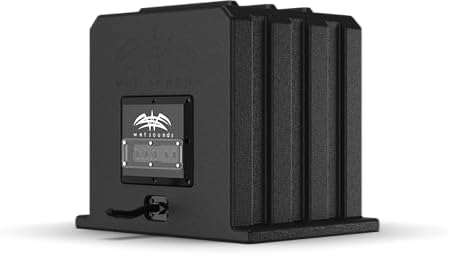 Wet Sounds | Stealth AS-10 | High Efficiency, 10" Active Marine Powered Subwoofer with Built-in 500 Watt Amp | Remote Level Control Included (Black)