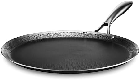 HexClad 12" Hybrid Nonstick Griddle Pan, BBQ, Dishwasher and Oven Safe