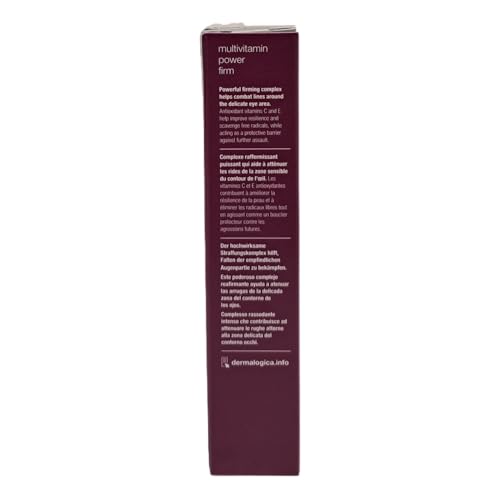 Dermalogica MultiVitamin Power Firm, Eye Cream for Wrinkles | Firms and Smooths Fine Lines Around the Eyes, Doubles as a Makeup Primer, with Antioxidant Vitamins C and E