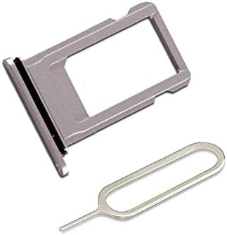SIM Card Tray Replacement Parts for iPhone 8 SIM Card Holder + Cloth(Silver)