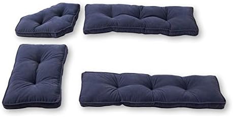 Greendale Home Fashions Hyatt 4-Piece Kitchen Nook Polyester Cushion Set, Cobalt