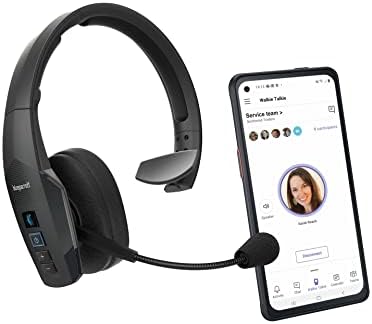 BlueParrott C300-XT MS Noise Cancelling Bluetooth Headset–Hands-Free Wireless Headset Programmed with Access to Microsoft Teams Walkie Talkie