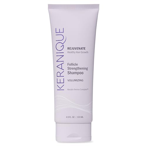 Keranique Volumizing Shampoo for Hair Repair, Growth & Thinning Hair Support – Keratin, Biotin, Menthol & Niacinamide, Anti-Breakage, Lightweight Strengthening Formula 8 Oz - Keratin Amino Complex™