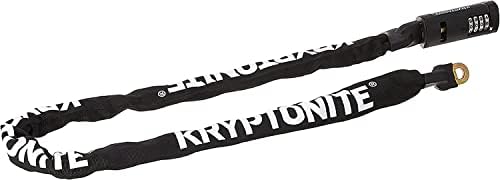 Kryptonite Keeper 712 Combo Bike Chain Lock, 4-Foot 7mm Steel Heavy Duty Anti-Theft Resettable Combination Chain for Bicycles, E-Bikes & Scooters