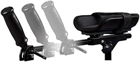 Adjustable Forearm Platform Support, Klip Walker Attachment, Angle Adjustable Handgrip, Lightweight Aluminum, 1/Pair, (Large)