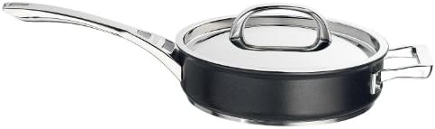 Circulon Infinite Saute Pan with Lid 24cm - Non Stick Induction Suitable Deep Frying Pan with Stainless Steel Lid, Base & Handles