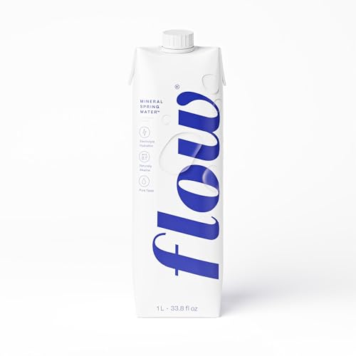 Flow Artesian Mineral Spring Water, 33.8 Fl Oz, 6 Pack | Naturally Alkaline Water, pH 8.1, Electrolytes, Minerals, Zero Calories, Eco-friendly pack, Non-GMO, BPA-Free